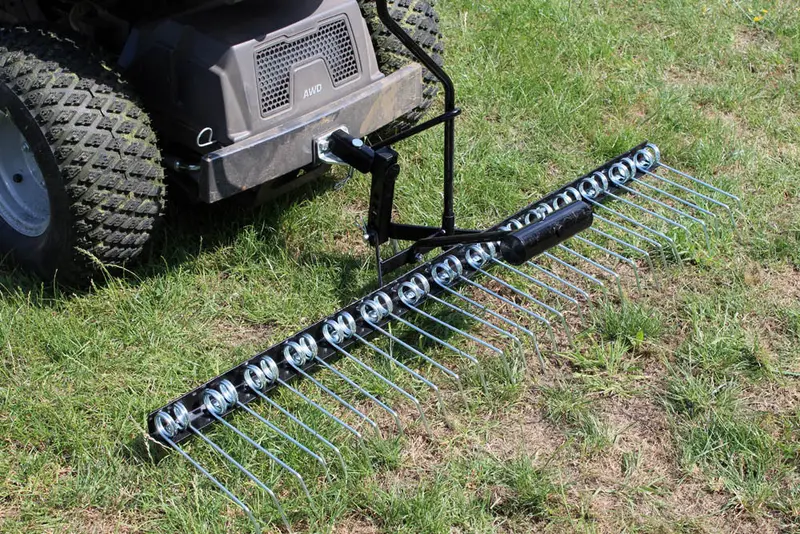 120 Cm Heavy-Duty Lawn Comb For Tractor Mount – Grass Grooming & Moss Control 1