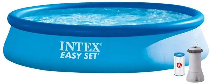 13-Foot Round Inflatable Swimming Pool With Filter Pump (33" Depth) 1