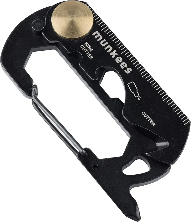 13-Function Carabiner Card Tool – Munkees All-In-One Gear Clip 1