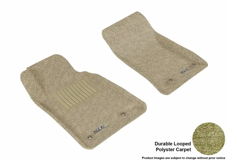 3D Maxpider Classic Tan Floor Mat Set – 2-Piece Front Interior Protection 1