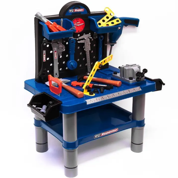 54-Piece Kids’ Tool Playset – Includes Toy Drill, Workbench, And Realistic Accessories 1