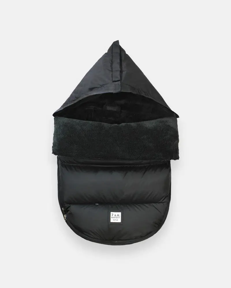 7 A.M Enfant Plush Black Car Seat Cover And Stroller Footmuff Pod 1