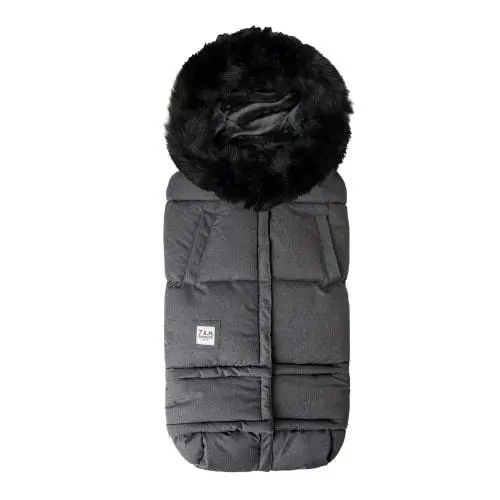 7 A.M. Evolution Stroller Blanket – Dark Grey & Tundra Black Combo 1