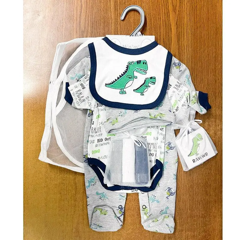 8-Piece Dinosaur-Themed Newborn Baby Shower Gift Set For Infants 1