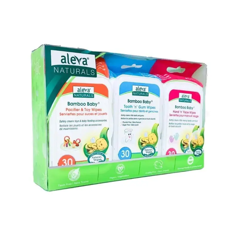 Aleva Naturals Bamboo Baby Daily Essentials Wipes – Multipurpose Pack 1