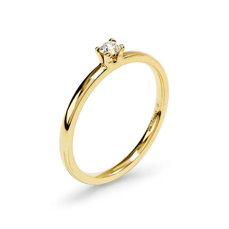 Amatis Fine Ring In 18K Yellow Gold With Diamond Accent 1