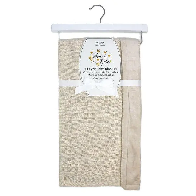 Amor Bebe Luxe Knit Mink-Feel Baby Blanket 1