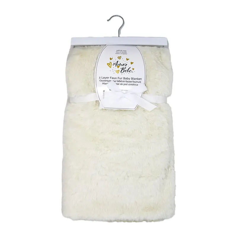 Amor Bebe Luxury Two-Layer Faux Fur Baby Blanket 1