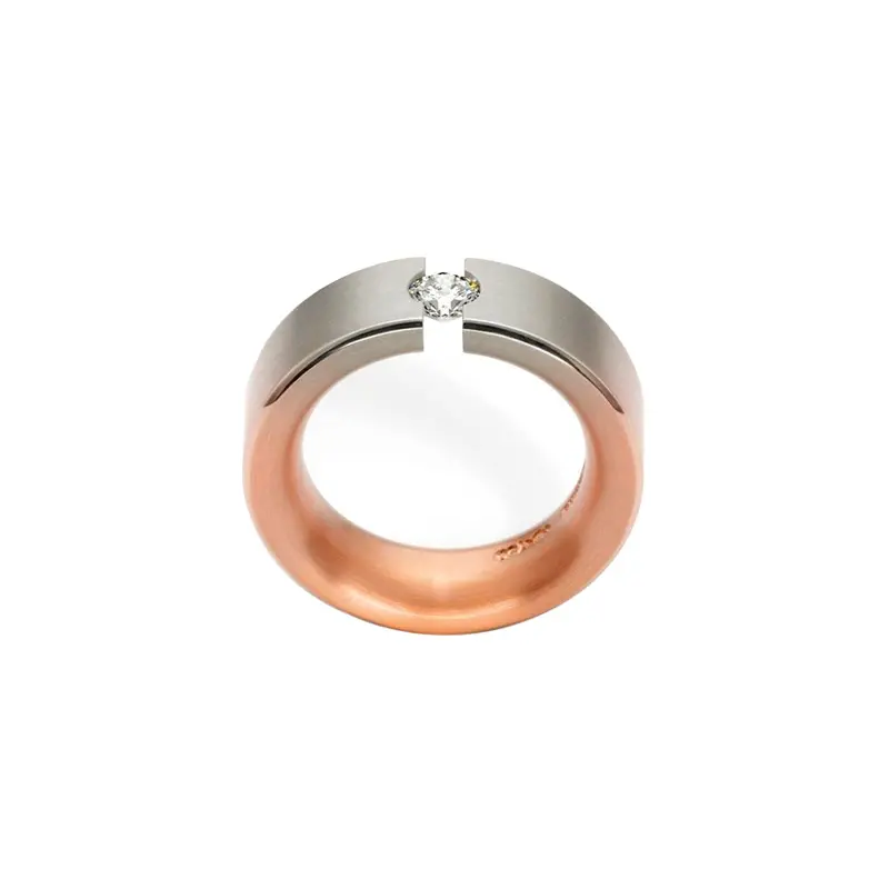Aura Tension Ring In Gold Featuring Diamond Accent 1