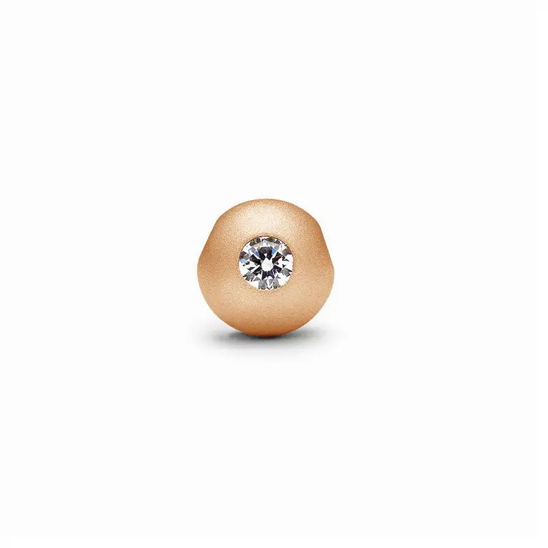 Aurasieben Sphere Pendant In Gold With Brilliant Diamond 1