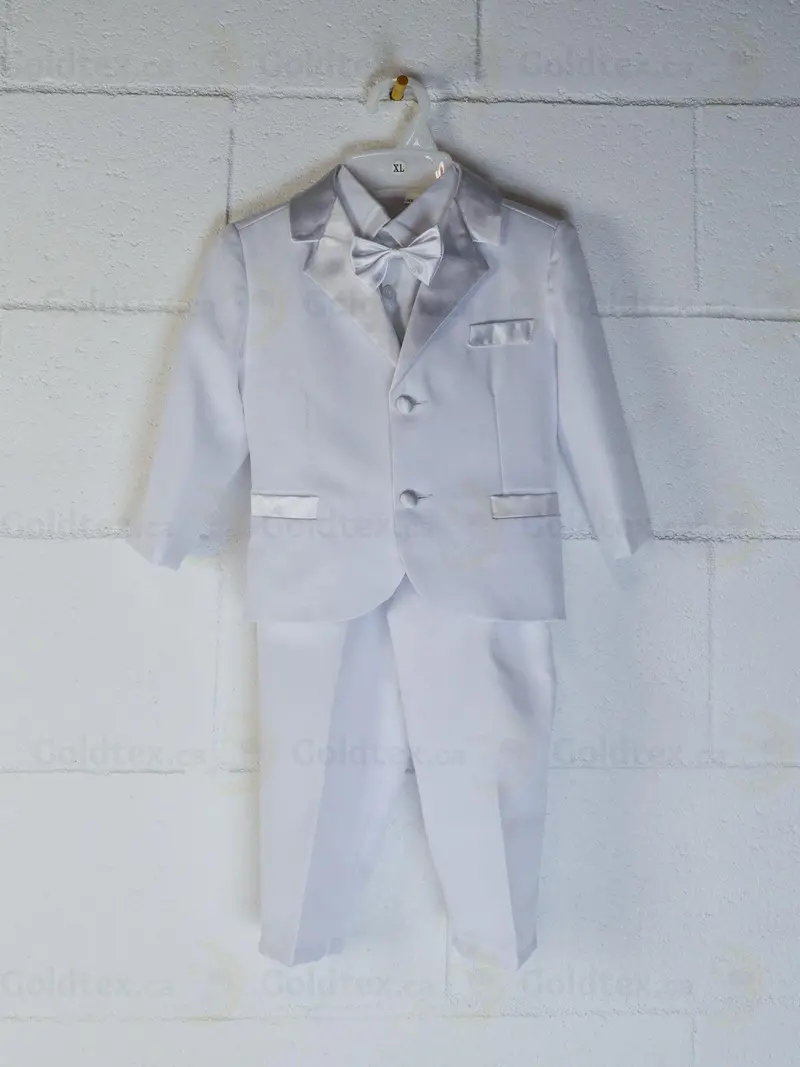 Baby Boy Formal Tuxedo Set – Ivory Or White For Baptisms And Milestone Events 1