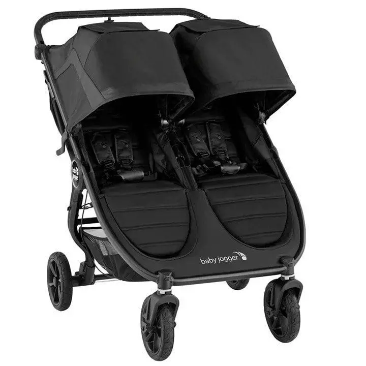 Baby Jogger City Mini Gt2 Double Stroller – Jet Black, All-Terrain, Side-By-Side, One-Hand Fold 1