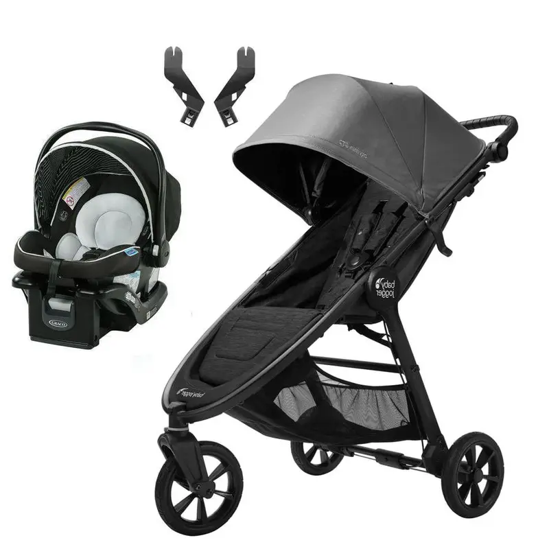Baby Jogger City Mini Gt2 Stroller + Graco Snugride 35 Lite Lx Infant Car Seat Bundle 1