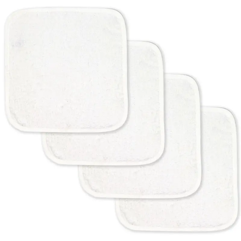 Baby Mode Signature 4-Pack White Solid Washcloths 1