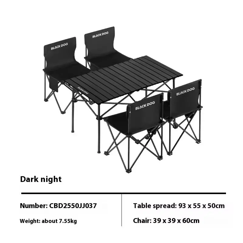 Blackdog Xi Yue Outdoor Dining Set: Table + Four Chairs 1