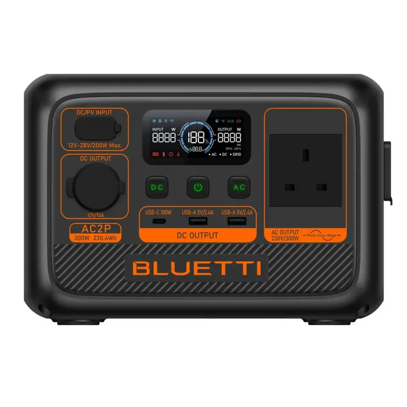 Bluetti Ac2P Compact Power Station – 300W, 230.4Wh Lithium Iron Phosphate Battery 1
