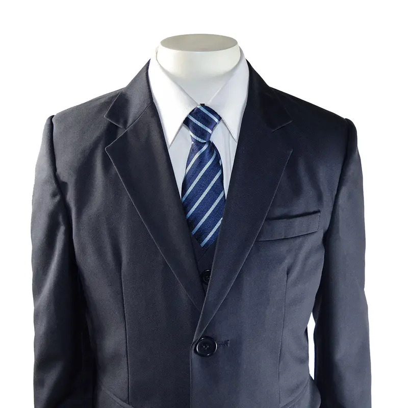 Boys' 5-Piece Navy Formal Suit Set For Kids – Sophisticated Dress Ensemble (3 Months To 22 Years) 1