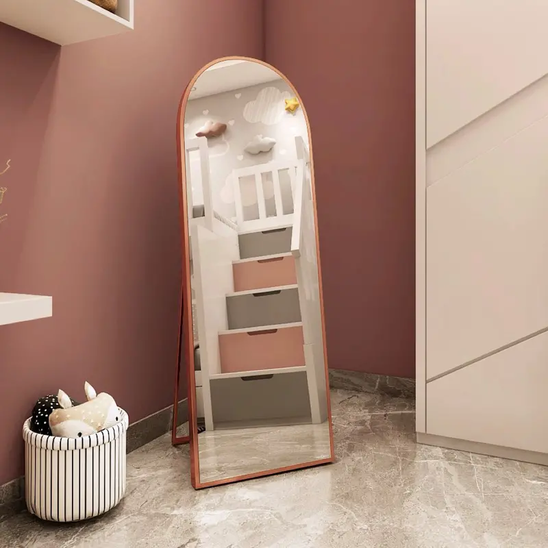 Bullet-Shaped Standing Mirror – Sleek Stainless Steel Base & Anti-Rust Design 1