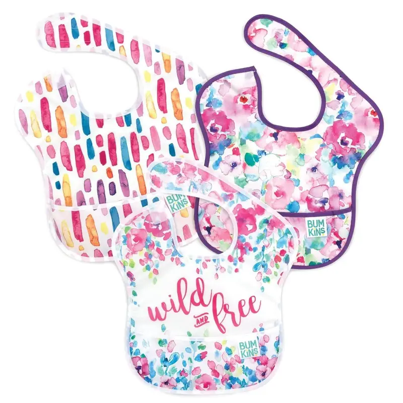 Bumkins Superbib Pack – Wild & Free Design, 3-Pack 1