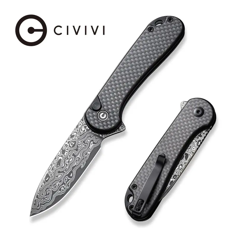 Civivi Elementum Ii Pocket Knife – Twill Carbon Fiber & Black G10 Handle 1