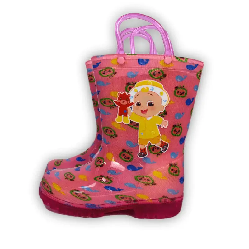 Cocomelon-Themed Toddler Rain Boots For Girls – Discounted, Non-Illuminating Design 1