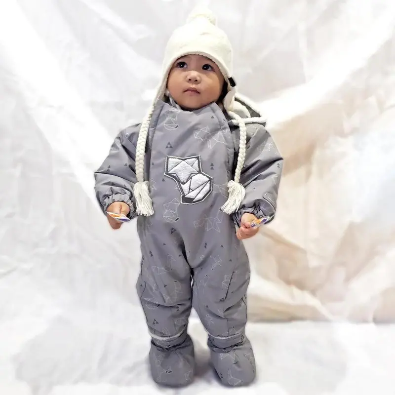 Conifere Origami Grey Fox Infant Snowsuit Set 1