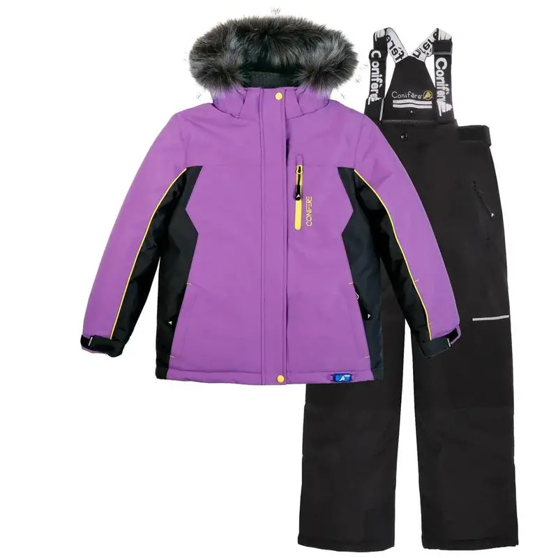 Conifere Purple Aesthetic Girls' Winter Snowsuit Set 1