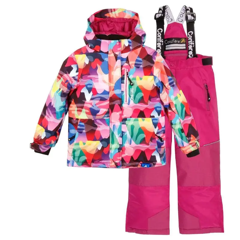 Conifere Rainbow Sparkle Girls' Snowsuit Ensemble 1
