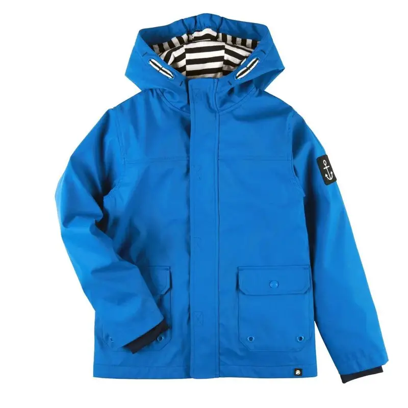 Conifere Striped Blue Boys' Waterproof Raincoat 1