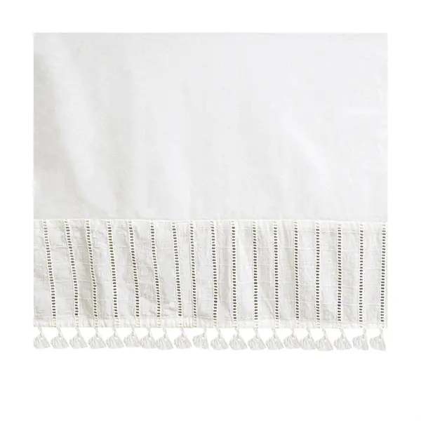Crane Boho-Style Off-White Crib Skirt – Minimalist Nursery Look 1
