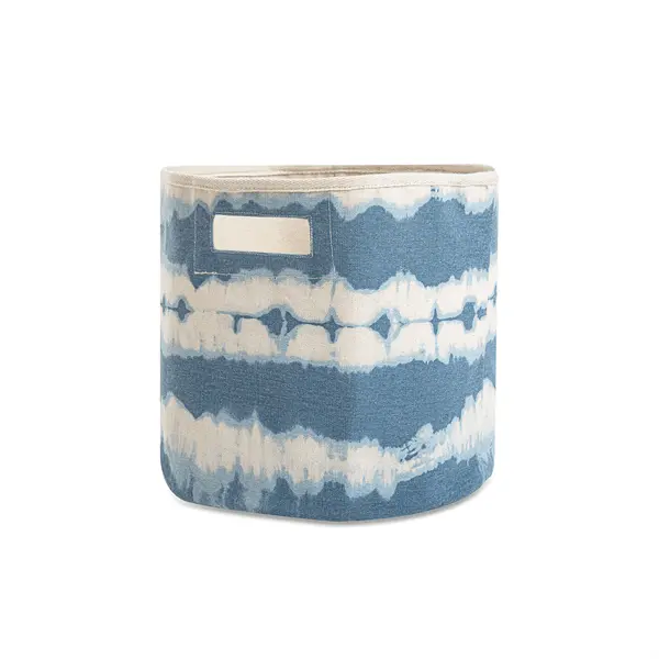Crane Caspian Storage Bin For Kids’ Rooms – Blue Tie-Dye 1