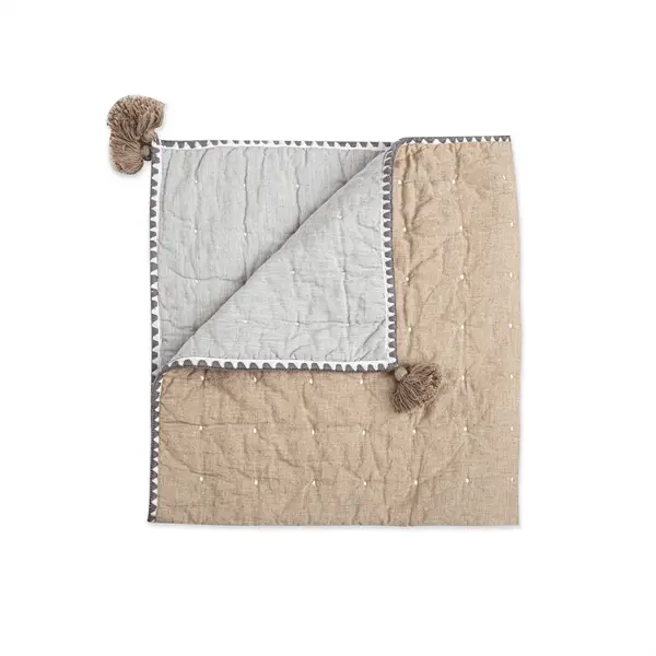 Crane Ezra Copper-Tone Quilted Baby Blanket 1
