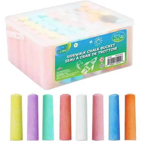 Danawares Go Zone 52-Piece Sidewalk Chalk Bucket Set 1