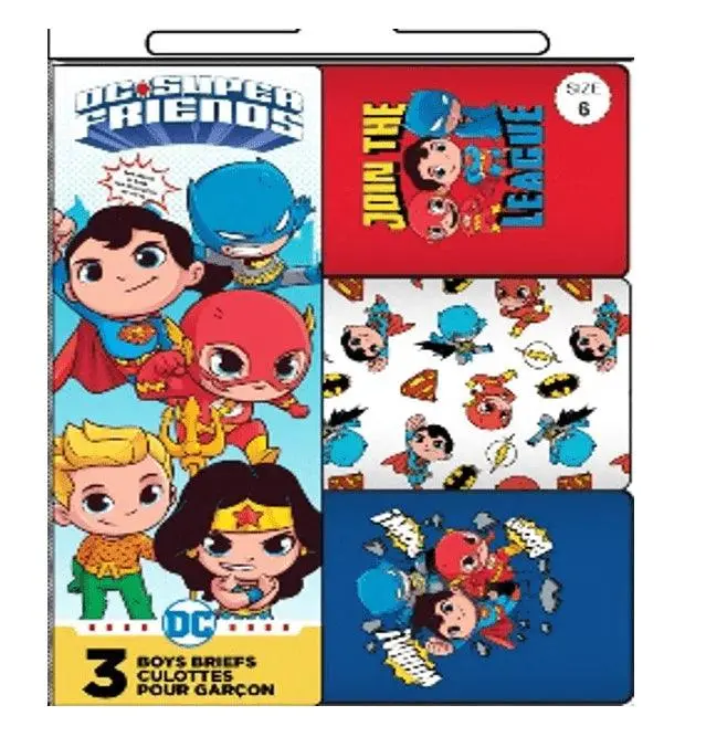 Dc Super Friends Boys' Underwear Collection – 3-Pack By Jellifish 1