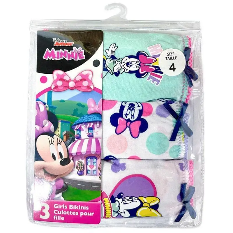 Disney Minnie Mouse Girls' Underwear – 3-Pack By Jellifish 1