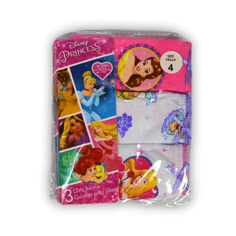 Disney Princess Girls' Underwear – 3-Pack By Jellifish 1