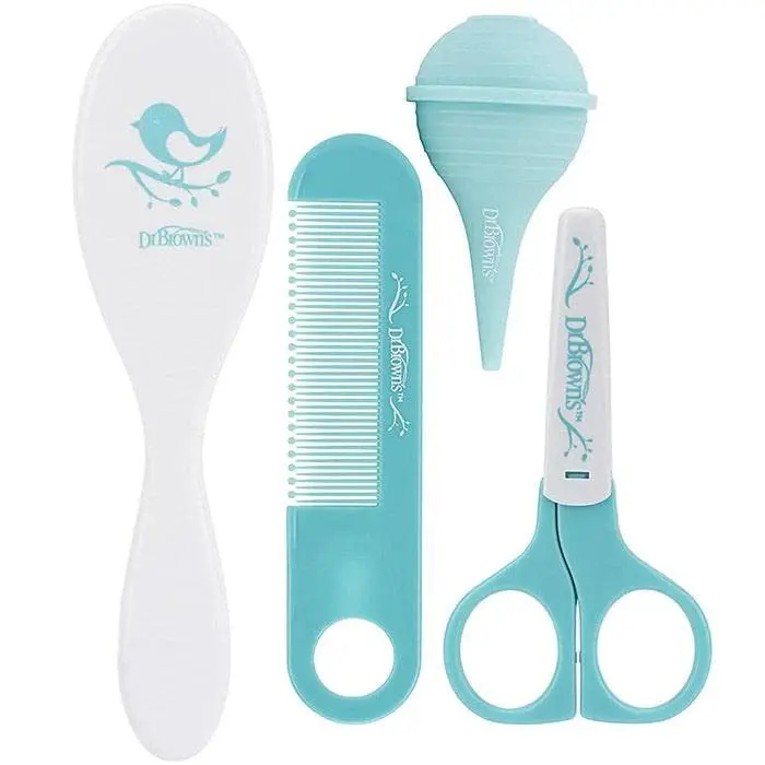 Dr. Brown'S 4-Piece Infant Care Kit: Hair Brush, Comb, Nasal Aspirator & Nail Scissors 1