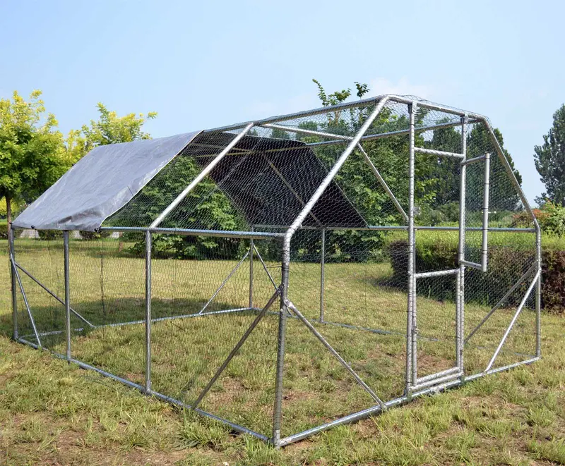 Extra-Large 4X3X2 M Aviary Enclosure With Sun Shade & Secure Door – Ideal For Chickens Or Small Birds 1