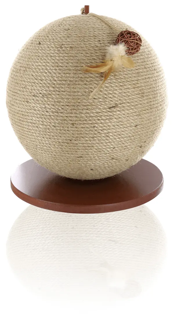 Finn & Winston Sisal Scratching Globe – Durable Brown Cat Activity Sphere 1