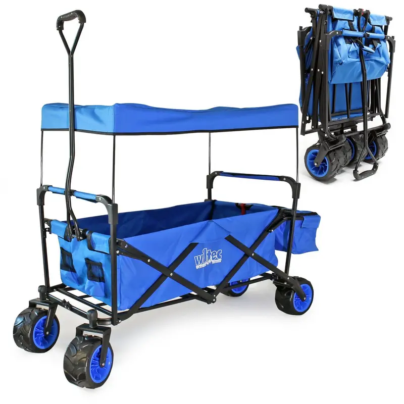 Foldable Child-Friendly Handcart – Canopy Stroller For Shopping Or Outings 1