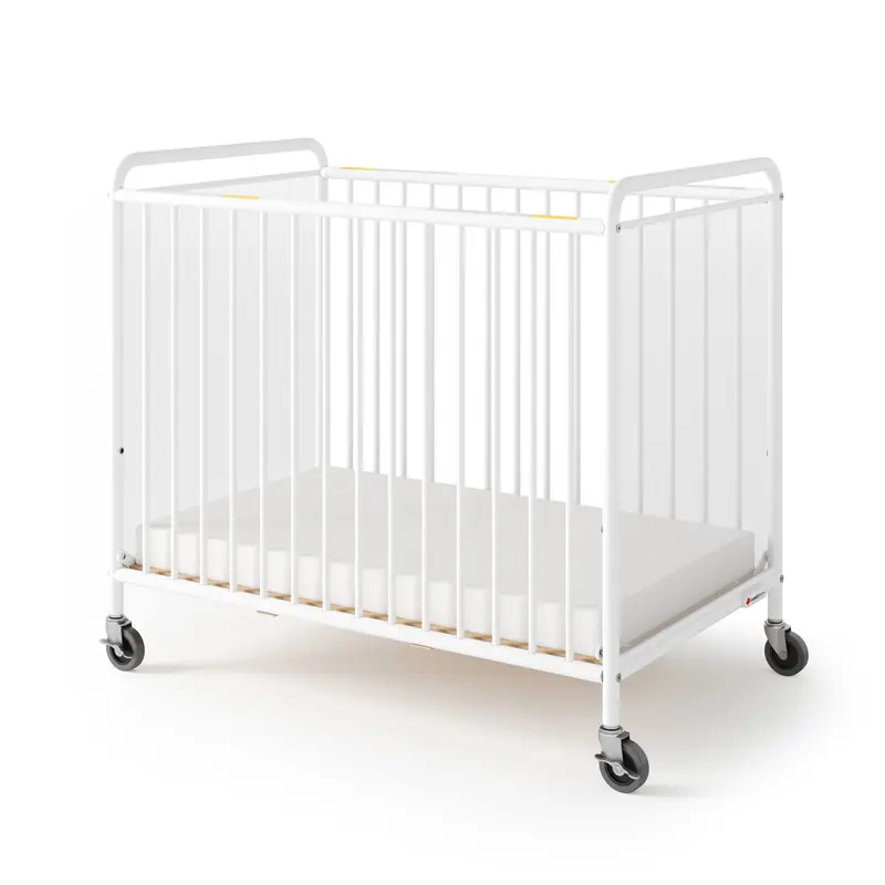 Foundations® Chelsea Compact Metal Evacuation Crib With Clearview End Panels 1