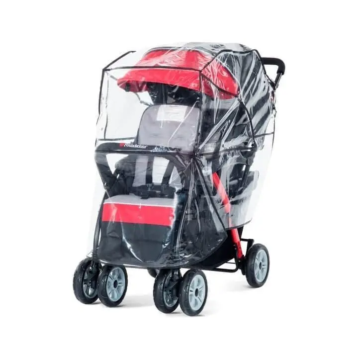Foundations Duo Rain Cover & Weather Shield – Clear Protective Cover For Double Strollers 1