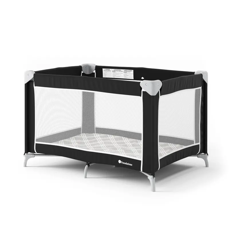 Foundations Sleep ’N Store Travel Yard – Portable Infant Play Yard & Foldable Travel Crib 1