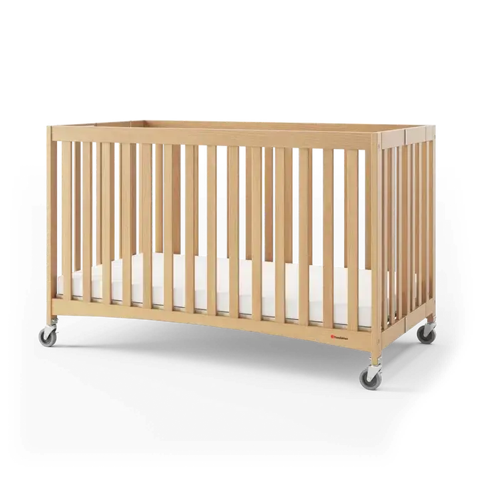 Foundations Travel Sleeper Full-Size Folding Wooden Crib – Heavy-Duty Hotel Crib 1