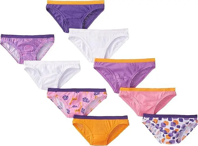Fruit Of The Loom Big Girls Bikini Briefs – 9-Pack Assortment 1