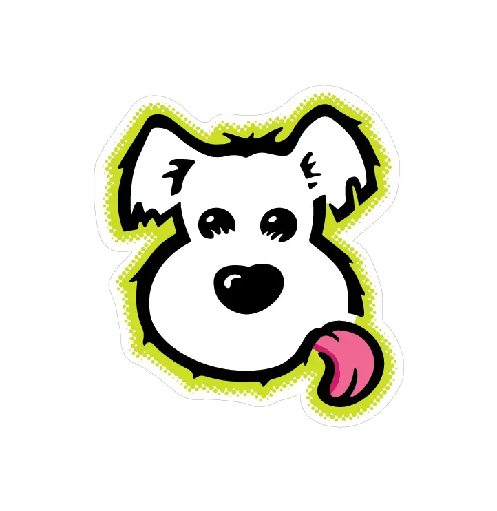 Funky Dog Die-Cut Sticker 1