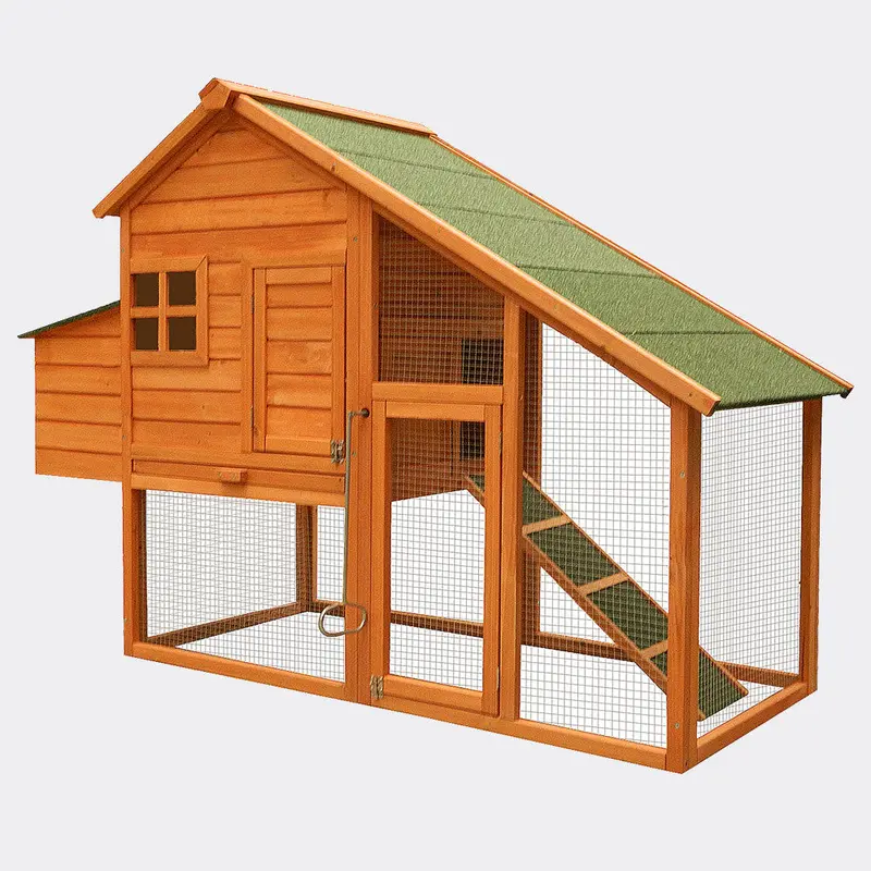 Galvanized Chicken Coop With Run & Nesting Box – 1710 X 660 X 1200 Mm W/ Removable Tray 1