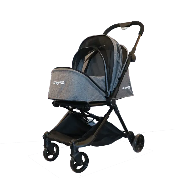 Gen7 Pets Genius City Stroller In Heather Black 1