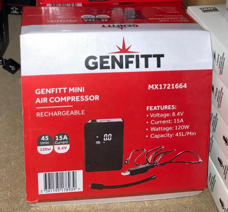 Genfitt Mini Wireless Air Compressor – 8.4V Cordless Portable Power Tool 1