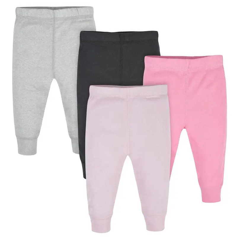 Gerber Baby Girls’ Active Pants – 4-Pack In Pink & Black 1